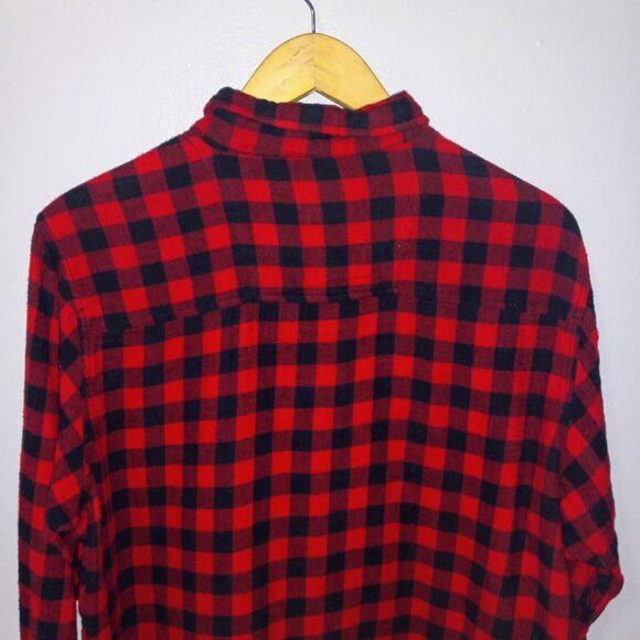 Jackson Hole Large Flannel Button Up Shirt-Buffalo Plaid-100% Cotton-Cabincore - Picture 6 of 8